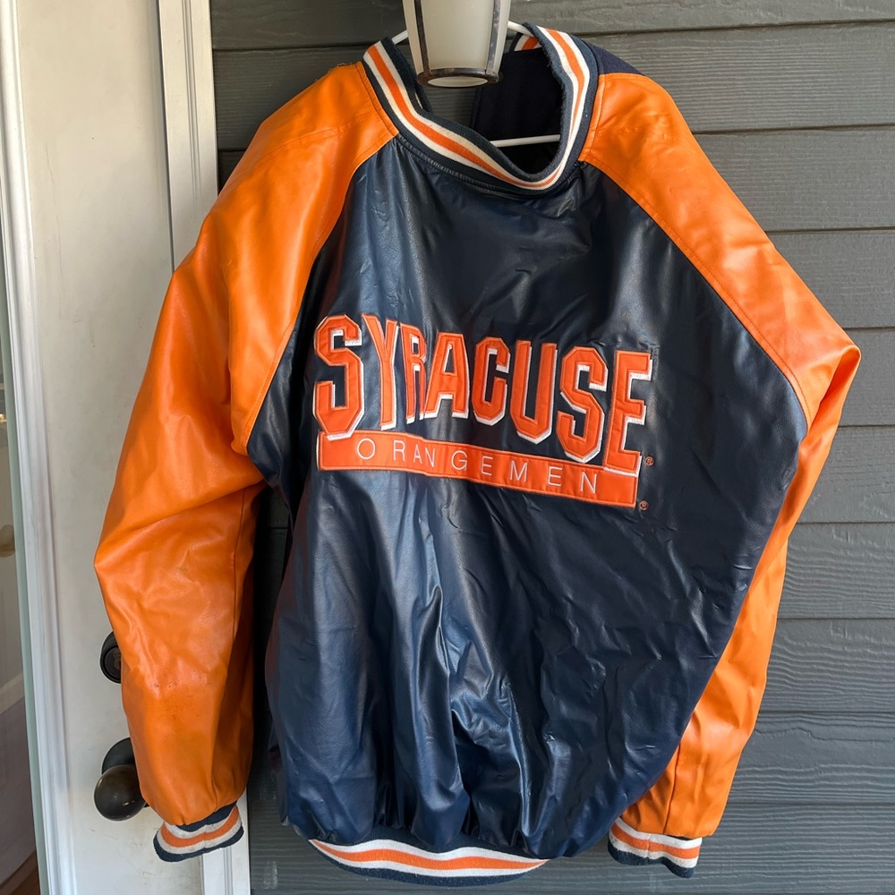 Vintage Syracuse Bomber Leather Jacket